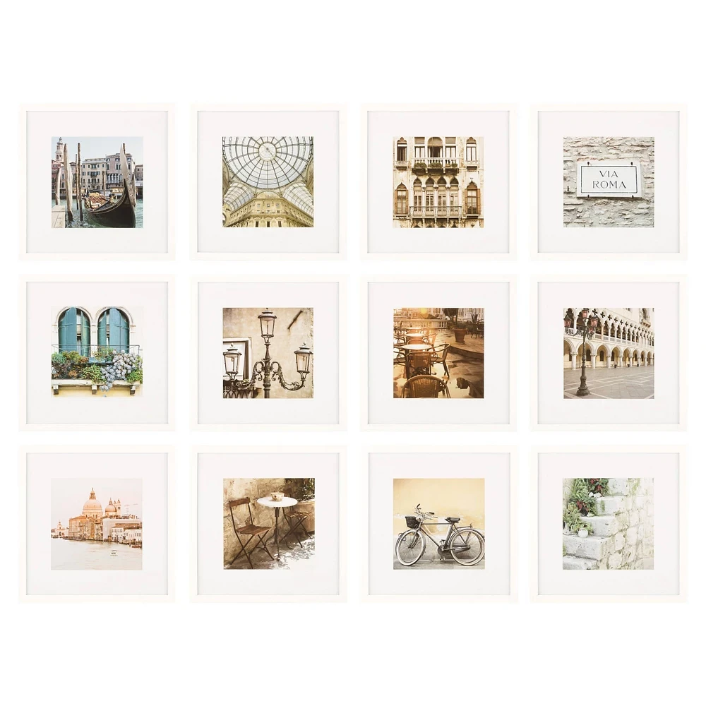 Gallery Perfect (Set of 12) 12x12 Photo Frames White