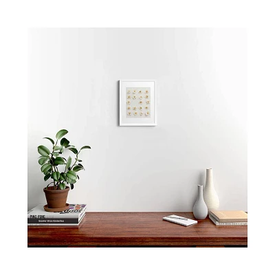 11 x 14 Cassia Beck Daisy Collection Framed Wall Art White - Deny Designs: Modern MDF Composite Frame