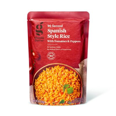 90 Second Spanish Style Rice with Tomatoes and Peppers Microwavable Pouch - 8.8oz - Good & Gather