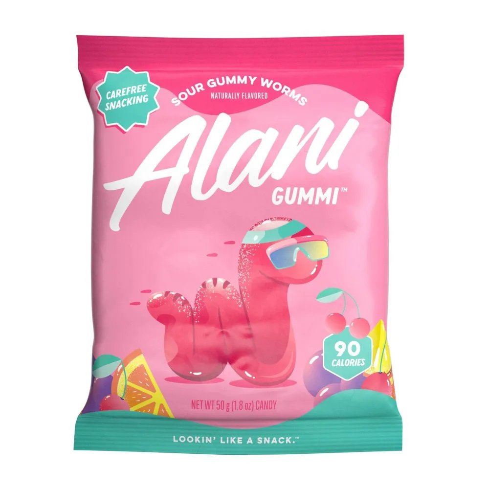 Alani Sour Gummy Worms Candy - 1.8oz