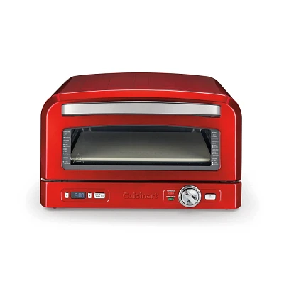 Cuisinart Indoor Metal Pizza Oven Red CPZ-120R: 1800W, Cool Touch, Freestanding, Includes Stone & Peel, 3-Year Warranty