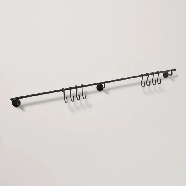 24 Classic Metal Wall Hook Rack Brass Finish - Hearth & Hand