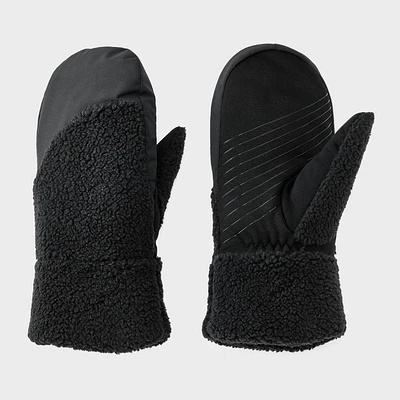 Faux Shearling Puffer Mittens