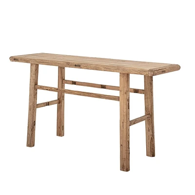 Storied Home Elm Wood Console Table Natural