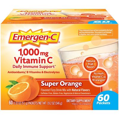 Emergen-C Vitamin C Supplement Drink Mix - Super Orange - 60ct