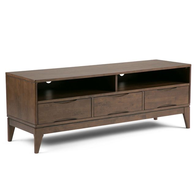 Pearson Solid Hardwood TV Stand for TVs up to 66  - WyndenHall: Media Console with Storage, Cable Management