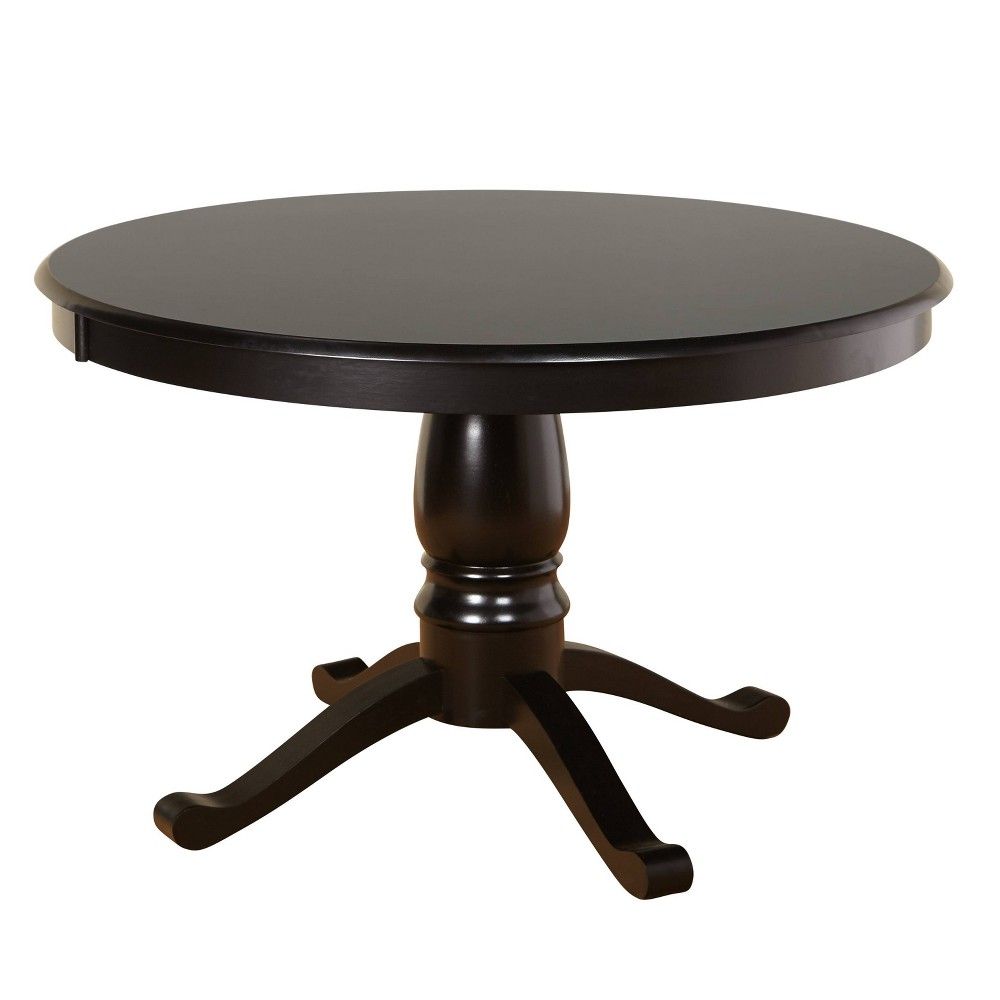 Alexa Pedestal Dining Table - Buylateral: MDF Top, Rubberwood