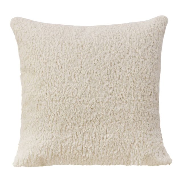 18x18 Polyester Pillow with Welt in Sheepskin Natural - Skyline Furniture