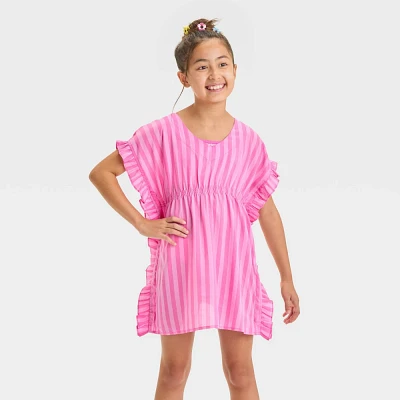 Girls Striped Cover Up Dress