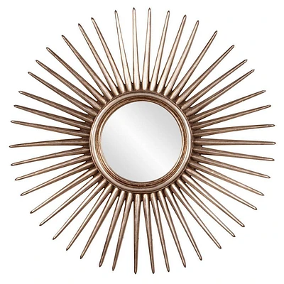 Howard Elliott 30.5 Leaf Starburst Wall Mirror Silver