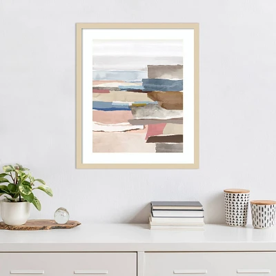 Amanti Art Pink Beach Memories by Emma Peal Wood Framed Wall Art Print