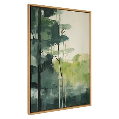 Kate & Laurel All Things Decor 31.5x41.5 Sylvie Whispering Trees II Framed Canvas by Amy Lighthall Natural