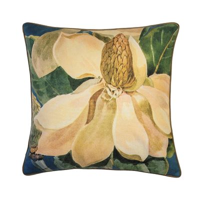 20x20 Oversize NYBG Eaud Magnolia Square Throw Pillow Cover Teal Green - New York Botanical Garden