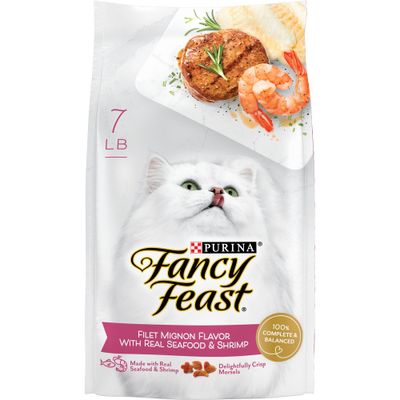 Fancy Feast Gourmet Beef Filet Mignon with Real Seafood and Shrimp Dry Cat Food - 7lbs