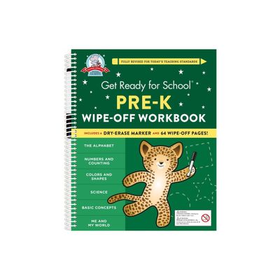 Get Ready for School: Pre-K Wipe-Off Workbook - by Heather Stella (Spiral Bound)