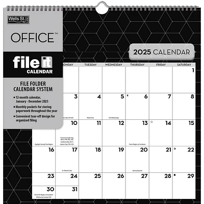 LANG 2025 Office File It Calendar