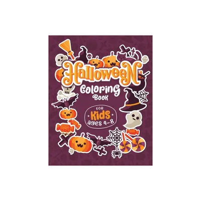 HALLOWEEN COLORING BOOKS FOR KIDS ages 4-8 - (Halloween Crafts for Kids) Large Print by Haloween Go (Paperback)