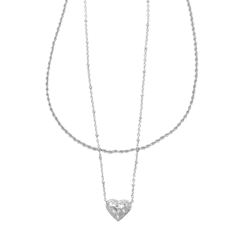 Kendra Scott Anna Filigree Rhodium Over Brass Multi-Strand Necklace