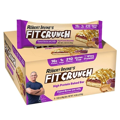 FITCRUNCH Peanut Butter and Jelly Baked Snack Bar - 14.6oz/