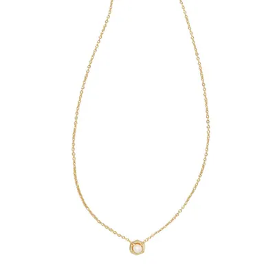 Kendra Scott Liesel White Pearl 14K  Over Brass Pendant Necklace