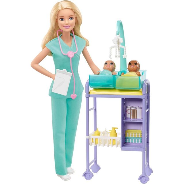 Barbie You Can Be Anything Baby Doctor Blonde Doll and Playset