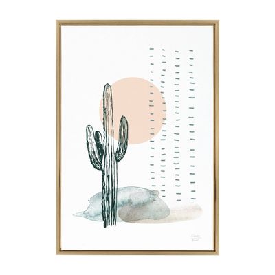 23 x 33 Sylvie Desert Cactus Framed Canvas by Statement Goods