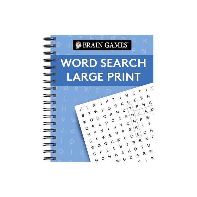 Brain Games - Word Search Large Print (Blue) - by Publications International Ltd & Brain Games (Spiral Bound)