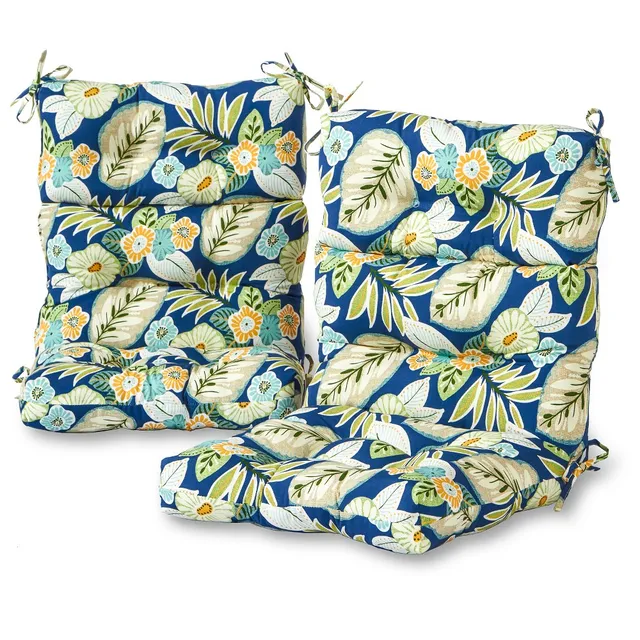 Kensington Garden 2pc 24x22 Solid Outdoor Seat And Back Chair Cushion Set  Teal : Target