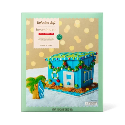 Christmas Beach House Sugar Cookie Gingerbread House Kit - 31.6oz - Favorite Day