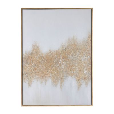 Glam Canvas Abstract Framed Wall Art with Gold Frame Gold - Olivia & May