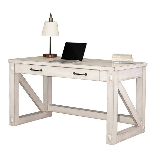 rustic white computer desk