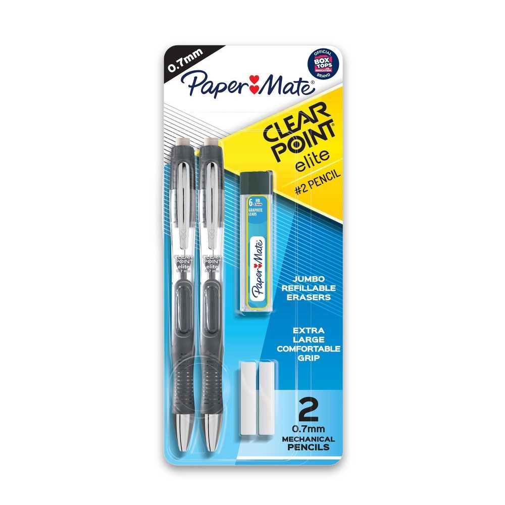 Paper Mate Clear Point 3pk #2 Mechanical Pencils With Eraser