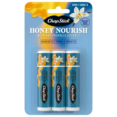 Chapstick Lip Balms - Honey Nourish - 3ct