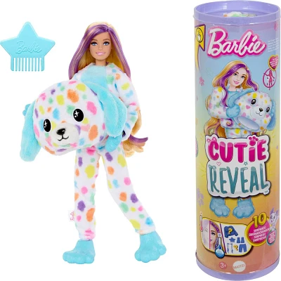 Barbie Cutie Reveal Doll, Dalmatian Costume & Accessories, Color Dream Series with 10 Surprises