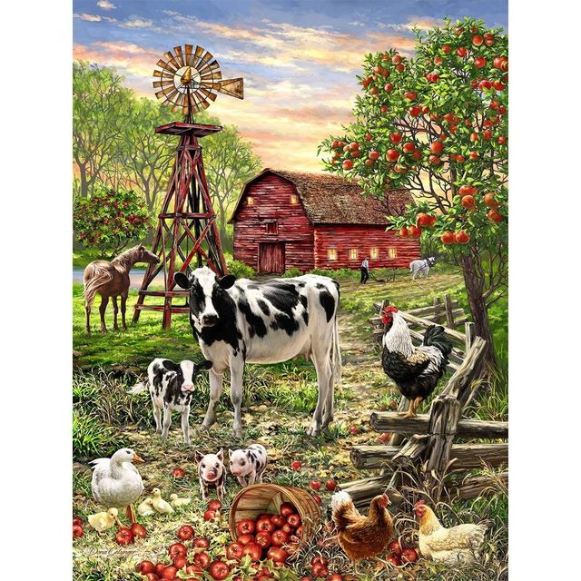 Springbok Barnyard Animals Puzzle 100pc