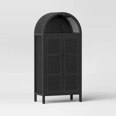 Woven Arched Wood Cabinet - Threshold: Shelves