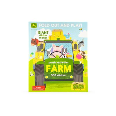 John Deere Kids Farm: 500 Stickers and Puzzle Activities - by Jack Redwing (Paperback)