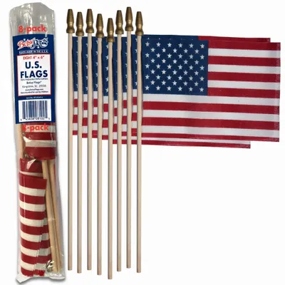 4x6 8pc Stick Flags