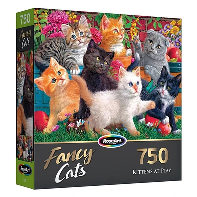 RoseArt Fancy Cats Kittens at Play Jigsaw Puzzle - 750pc