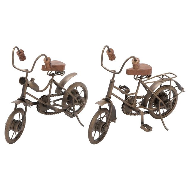 Olivia & May Vintage Reflections Iron Off-Road Model Bicycles 11 2ct: Indoor Tabletop Decorative Sculptures