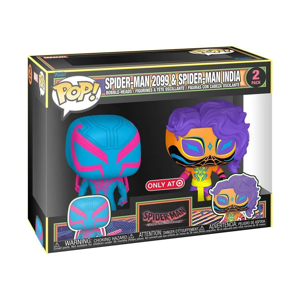 Funko POP! Spider-Man: Across the Spiderverse 2pk Spider-Man 2099 &  Spider-Man India (Target Exclusive) | The Market Place