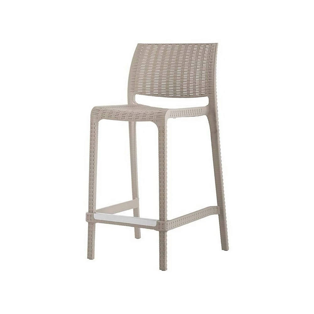 Lagoon Rue Resin Stackable Outdoor Counter Stool : Eco-Friendly, UV & Water-Resistant