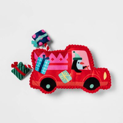 Truck with Rope Plush Dog Toy - Red - Wondershop