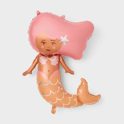 Mermaid Shaped Foil Balloon - Spritz