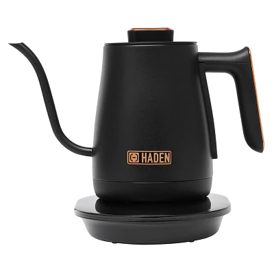 Haden Gooseneck 0.6L Pour Over Cordless Digital Stainless Steel Electric Kettle Black/Copper