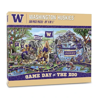 NCAA Washington Huskies Game Day at the Zoo 500pc Puzzle