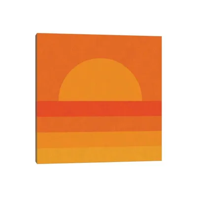 iCanvas Retro Geometric Sunset by Alisa Galitsyna Unframed Wall Canvas : Gallery Wrap