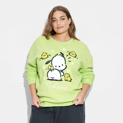 Womens St. Patricks Day Pochacco Graphic Sweatshirt