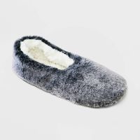 Womens Faux Fur Cozy Pull-On Slipper Socks