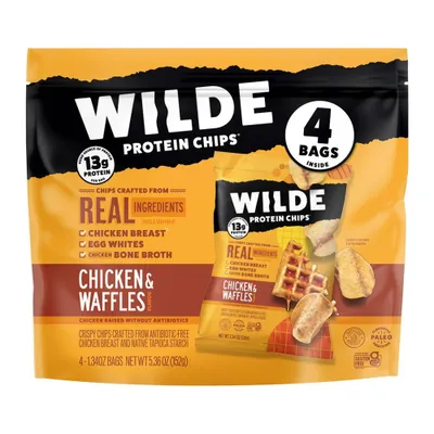 Wilde Brand Protein Chips - Chicken & Waffles - 4ct